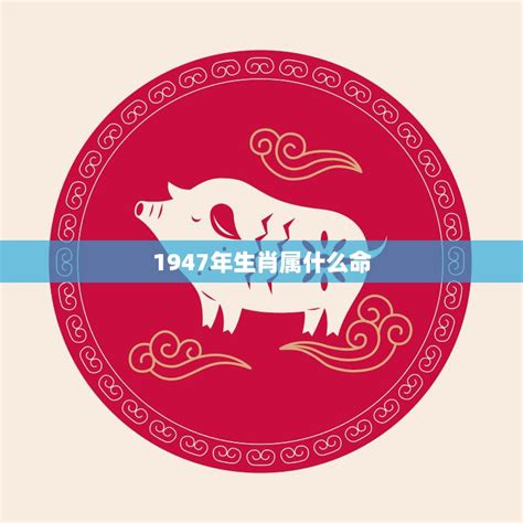 1947年生肖猪|1947年出生是什么生肖 1947年是什么属相 1947年是什么年